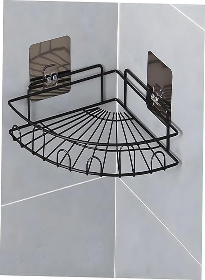 Copelle Bathroom Organiser Without Drill Bathroom Rack Self Adhesive | Stand for Corner Shampoo Holder for Bathroom Accessories-Multipurpose Kitchen Holder Storage (Flower Corner) - Image 1